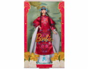 Mattel Barbie panenka Lunar New Year Signature s červeným květinovým hábitem