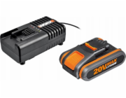 Worx baterie 20V 2,0Ah + nabíječka 2a (WA3601)