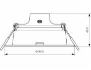 Vestavné svítidlo Philips Meson, 5,5W, 3000°K, LED