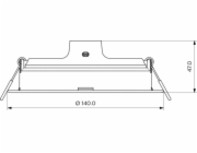 Vestavěná lampa Philips Meson, 12,5W, 3000°K, LED