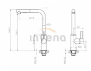 Kuchyňská baterie Invena Preto BZ-48-W04-L, černá