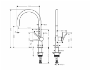 Kuchyňská baterie Hansgrohe TALIS M54 72804670, černá