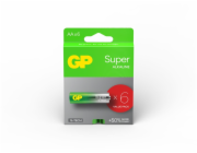 Prvky GP SUPER ALKALINE AA/LR06, 6 ks.