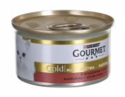 Konzervy pro kočky Gourmet Gold, s hovězím masem, 85 gr