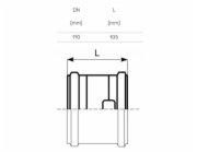Opravná spojka na venkovní kanalizaci Magnaplast, O 110 mm
