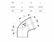 Venkovní drenážní koleno Magnaplast, O 110 mm, 87°