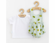 Mušelínový kojenecký set Kraťasy a Tričko New Baby Avocado Vel.80 (9-12m)