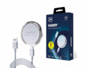 3mk bezdrátová nabíječka - Hardy Wireless Charger 2in1 s funkcí stojánku, 15w, bílá