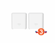 Tenda Nova EX3 (2-pack) WiFi6 AX1500 Mesh Gigabit system, 4xGLAN/GWAN, WPA3, VPN, SMART CZ aplikace