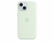 iPhone 15 Silicone Case with MS - Soft Mint