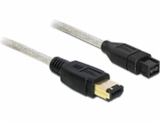 Delock Firewire 9-pin - Firewire 6-pin, 1m, transparentní (82595)