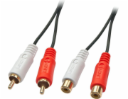 Lindy RCA (Cinch) x2 - RCA (Cinch) x2 kabel 2m černý (35671)