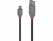 Lindy USB-A - microUSB USB kabel 1 m šedý (36732)