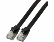 EFB RJ45 U/FTP plochý kabel, kat. 6A, PVC, 2 m, černý