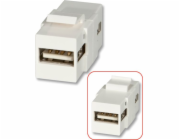 Lindy LINDY USB A Double Female keystone modul pro nástěnné boxy - 60553