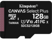 MicroSDXC karta Kingston Canvas Select Plus 128 GB Class 10 UHS-I/U1 A1 V10 (SDCS2/128 GBSP)