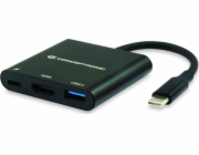 Concepttronic DONN01B USB-C stanice/replikátor - HDMI + USB-C + USB černý (DONN01B)