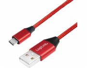 LogiLink USB-A - microUSB USB kabel 1 m červený (CU0152)