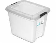 ORPLAST Nádoba RobuStore s sponami Transparent 27L