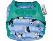 Close Caboo plenky Potah, opakovaně použitelná plenka se suchým zipem Blue Puffin 3-16 kg, 1 ks.