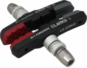 CLARK S CPS301 MTB brzdové destičky (V-brake) červeno-černo-šedé 72mm