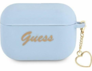 Ochranné pouzdro Guess Silicone Charm Collection pro AirPods Pro GUAPLSCHSB modré