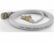 Wantec  flates CAT6A FTP Patch kabel - 15 m - Cat6a - F/UTP (FTP) - RJ- 45 - RJ- 45 - bílý (7012)