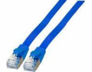 EFB RJ45 U/FTP plochý kabel, kat. 6A, PVC, 0,25 m, modrý (K5545BL.0.25)