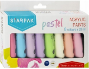 Starpak AKRYLOVÉ BARVY 8COL 25ML PASTEL STK WB 6/24