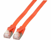 EFB EFB RJ45 Flachpatchkabel U/FTP, Cat.6A, PVC, 0,5m, rot