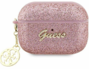 Guess Case Guess GUAP2GLGSHP kryt Apple AirPods Pro 2 růžový/růžový Glitter Flake 4G Charm