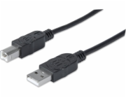 Manhattan USB-A – USB-B USB kabel 1 m černý (353588)