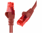 Spacetronik RJ45 CAT 6 U/UTP AWG24 kabel červený 1m