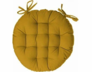 Atmosphera Polštář na židli 38cm kulatý, žlutý