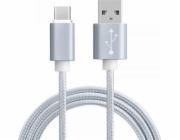 Vega USB-C – USB-C kabel stříbrný (27104)