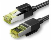 Ugreen UGREEN NW150 Pletený síťový kabel, Ethernet RJ45, Cat.7, F/FTP, 5m (černý)