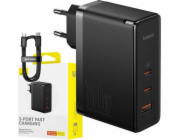 Baseus nabíječka Baseus GaN5 Pro 2xUSB-C + USB nástěnná nabíječka, 160W (černá)