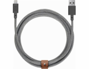 Native Union USB-A – Lightning kabel 3 m, černá bílá (BELT-KV-L-ZEB-3)