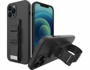 Hurtel Rope case gelové pouzdro s řetízkem na šňůrku na kabelku Samsung Galaxy A22 5G černá