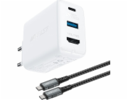 Acefast nabíječka Acefast 2v1 GaN 65W USB Type C / USB nabíječka, HDMI adaptér 4K@60Hz (sada s kabelem) bílá (A17 bílá)