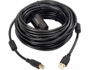 USB MicroConnect USB-A - USB-B kabel 10 m černý (USBAB10B-ACTIVE)