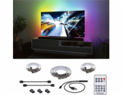 Sada LED TV pásku 55 palců USB + dálkový ovladač Dynamic Rainbow RGB 3,5W 5V černý