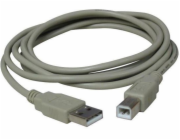 Kabel USB-A s logem USB – 5 m šedý (15853)