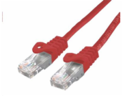 C-TECH kabel patchcord Cat6, UTP, červený, 0,25m