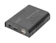 DIGITUS DS-55530 HDMI KVM IP Extender přijímač, Full HD, 60 Hz, 120m, černá