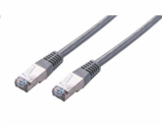 C-TECH kabel patchcord Cat5e, FTP, šedý, 3m