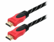 Kabel BLOW HDMI M, HDMI M, 3m, černo/červený 92-056#