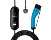 Akyga Napájecí kabel pro elektromobily BS 1363 UK / Type2 LCD 1-fázový 13A 3kW, 5m