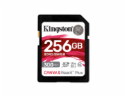 Kingston SDXC karta 256GB Canvas React Plus, UHS-II, U3, V60, R:280/W:150MB/s