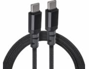 2x USB-C 100W 1m kabel podporující přenos dat PD až 10Gbps MCE491 Black